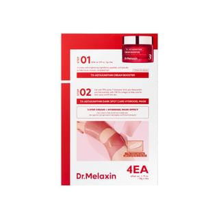 Dr.Melaxin - Tx-Astaxanthin Cream Booster & Tx-Astaxanthin Dark Spot Care Hydrogel Mask Set 4 sheets