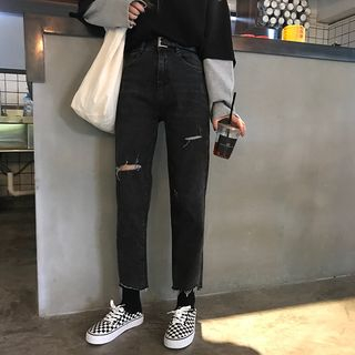 Maisee Distressed Straight Cut Jean maisee kopen in de aanbieding