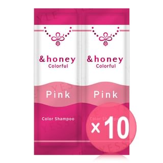 ViCREA - &honey Colorful Color Shampoo Pink Trial Set 10pcs Bundle Set 10ml x 2 x 10 pcs