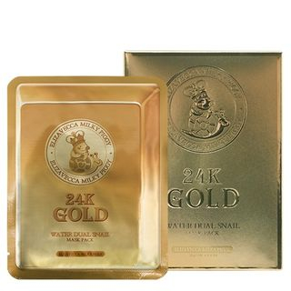 Elizavecca 24K Gold Water Dual Snail Mask Pack 10Pcs elizavecca kopen in de aanbieding