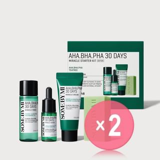 SOME BY MI - AHA, BHA, PHA 30 Days Miracle Starter Set 2pcs Bundle Set 2024 Version - 4 pcs x 2 pcs