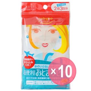 Kose - Softymo 2 Nights Face Care Travel Set 10pcs Bundle Set 1 Set x 10 pcs