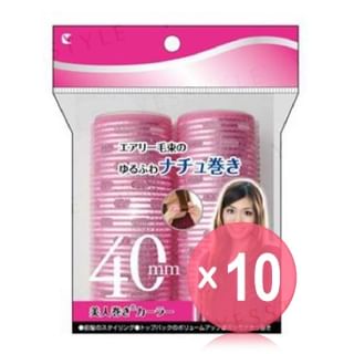 LUCKY TRENDY - Self Adhesive Aluminum Roller 40mm 10pcs Bundle Set 2 pcs - Pink 114-01A x 10 pcs