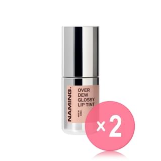 NAMING - Over Dew Glossy Lip Tint - 10 Colors 2pcs Bundle Set Bei x 2 pcs