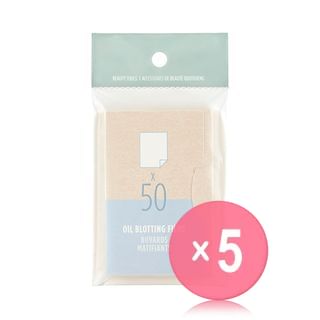 THE FACE SHOP - Daily Beauty Tool Oil Blotting Films 5pcs Bundle Set 50 sheets x 5 pcs