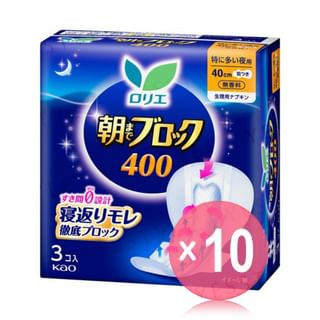 Kao - Laurier Super Absorption Guard Feminine Pads 40cm 10pcs Bundle Set 3 pcs x 10 pcs