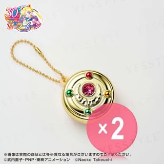 Bandai - Sailor Moon Miracle Romance Pretty Guardian Transformation Brooch Lip & Blush Multi Carry Balm Peach Pink 2pcs Bundle Set 1 pc x 2 pcs