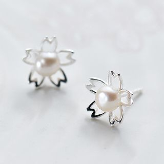 A Roch 925 Sterling Silver Freshwater Pearl Floral Earrings a roch kopen in de aanbieding A Roch 925 Sterling Silver Freshwater Pearl Floral Earrings a roch kopen in de aanbieding