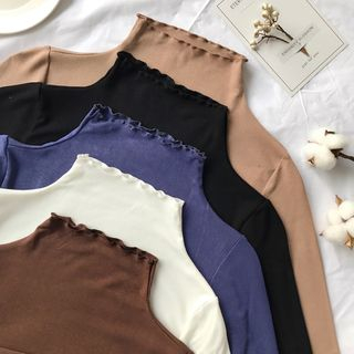 Chogen Mock Turtleneck Long Sleeve Top chogen kopen in de aanbieding