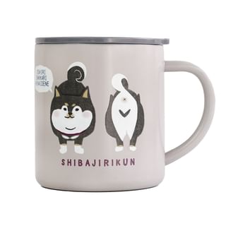 Dog Shibajiri Kun Stainless Steel Drinking Cup 360ml Beige 1 pc