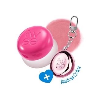 Fwee - Lip & Cheek Blurry Pudding Pot + Pendant Keyring (Random Color) Set - 5g - RS03 Faded