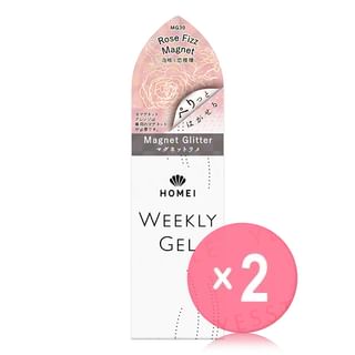 Homei - Weekly Gel Nail Polish Magnet Glitter MG30 Rose Fizz Magnet 2pcs Bundle Set 10ml x 2 pcs