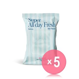 hetras - Super All Day Fresh Deo Tissue - 3 Types 5pcs Bundle Set Bombshell x 5 pcs
