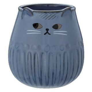 Cat Yunomi Japanese Tea Cup Navy Blue 1 pc
