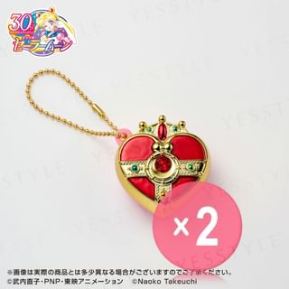 Bandai - Sailor Moon Miracle Romance Pretty Guardian Cosmic Heart Compact Lip & Blush Multi Carry Balm Rose Red 2pcs Bundle Set 1 pc x 2 pcs