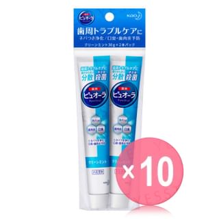 Kao - PureOra Medicinal Toothpaste Clean Mint Set 10pcs Bundle Set 30g × 2 x 10 pcs