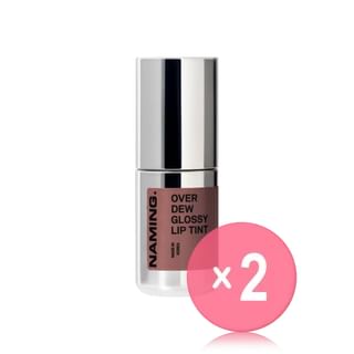 NAMING - Over Dew Glossy Lip Tint - 10 Colors 2pcs Bundle Set Sepia x 2 pcs