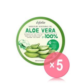 esfolio - Moisture Soothing Gel Aloe Vera 100% 300ml 5pcs Bundle Set 300ml x 5 pcs