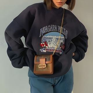 Embroidered Loose-Fit Sweatshirt