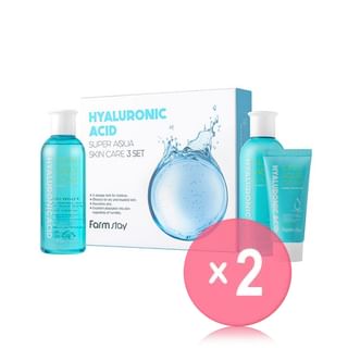 Farmstay - Hyaluronic Acid Super Aqua Skin Care 3 set 2pcs Bundle Set 3 pcs x 2 pcs