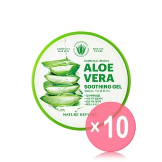 NATURE REPUBLIC - Soothing & Moisture Aloe Vera Soothing Gel 10pcs Bundle Set 2026 Version - 300ml x 10 pcs