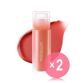 Milk Touch - Dew Stain Sheer Lip Gloss - 10 Colors 2pcs Bundle Set #05 Peach Drop x 2 pcs
