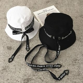 Pompabee Lettering Strap Bucket Hat pompabee kopen in de aanbieding Pompabee Lettering Strap Bucket Hat pompabee kopen in de aanbieding