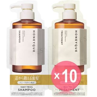 BOTTLE WORKS - Honeyque Deep Repair Shampoo & Conditioner Trial Set 10pcs Bundle Set 10ml x 2 x 10 pcs
