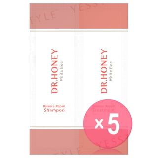 H2O - DR.HONEY White Bee Balance Repair Shampoo & Trearment Sachet Set 5pcs Bundle Set 10ml+10g x 5 pcs