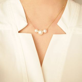 Scoria Faux Pearl Necklace scoria kopen in de aanbieding