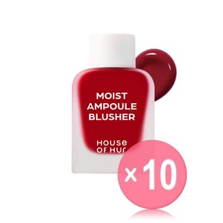 House of Hur - Moist Ampoule Blusher Mini - 9 Colors 10pcs Bundle Set #09 Ruby Red x 10 pcs
