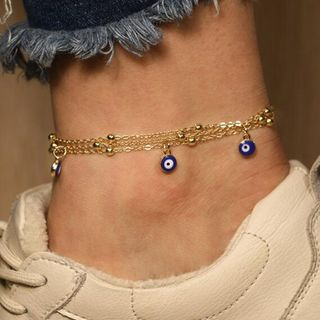Yongge Alloy Bead Anklet Gold One Size yongge kopen in de aanbieding