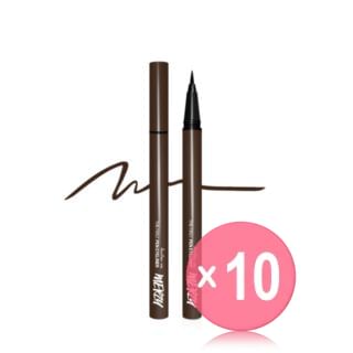 MERZY - The First Pen Eyeliner - 3 Colors 10pcs Bundle Set #P2 Brownie x 10 pcs