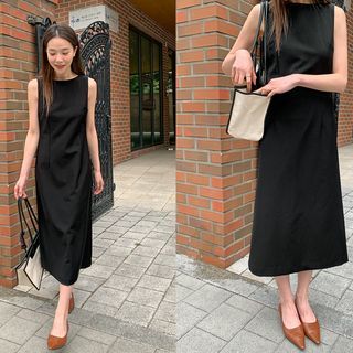 Sleeveless A-Line Long Dress