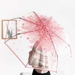 Cute Essentials Cherry Blossom Print Folding Umbrella cute essentials kopen in de aanbieding Cute Essentials Cherry Blossom Print Folding Umbrella cute essentials kopen in de aanbieding