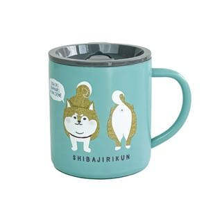 Dog Shibajiri Kun Stainless Steel Drinking Cup 360ml Mint 1 pc