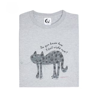 Spotted Cat T-Shirt Heather Grey 1 pc
