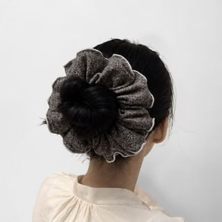 Contrast Trim Knit Scrunchie
