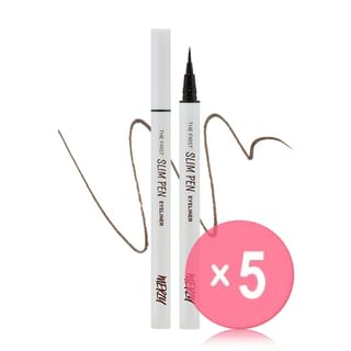 MERZY - The First Slim Pen Eyeliner - 2 Colors 5pcs Bundle Set #SP2 Choco Fudge x 5 pcs