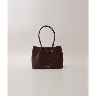 Belted Suedette Tote Bag