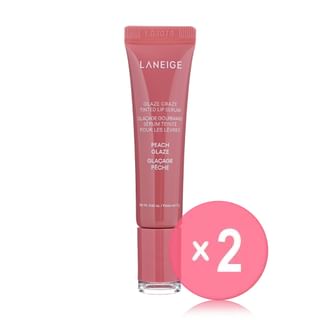 LANEIGE - Glaze Craze Tinted Lip Serum - 10 Colors 2pcs Bundle Set Peach Glaze x 2 pcs