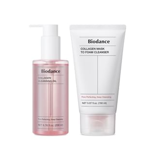Biodance - Bundle: Collagen Mask To Foam Cleanser + Collagen Cleansing Oil 2 pcs