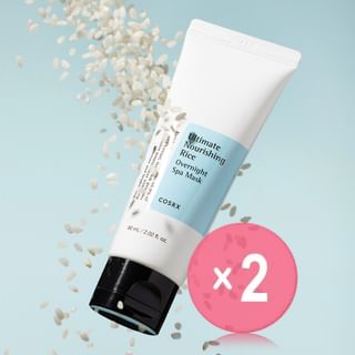COSRX - Ultimate Nourishing Rice Overnight Spa Mask 2pcs Bundle Set Tube 60ml - New Version x 2 pcs
