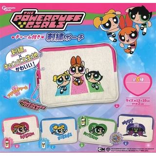 The Powerpuff Girls Embroidery Makeup Pouch (Capsule Toy)(5 Types) 1 pc - Random Style (Approx. 13 x 10 x 2cm)