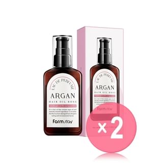 Farmstay - Eau De Perfume Argan Hair Oil - 2 Types 2pcs Bundle Set Rose x 2 pcs