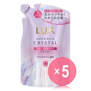 Lux Japan - Super Rich Crystal Color Care & Repair Shampoo 5pcs Bundle Set 300g Refill x 5 pcs