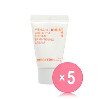 innisfree - Vitamin C Green Tea Enzyme Brightening Cream Mini 5pcs Bundle Set 10ml x 5 pcs