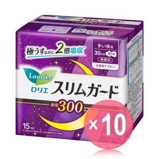 Kao - Laurier Speed Night Wing Feminine Pads 30cm 10pcs Bundle Set 15 pcs x 10 pcs