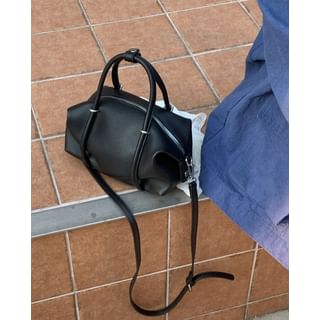Pleather Bowler Bag