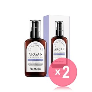 Farmstay - Eau De Perfume Argan Hair Oil - 2 Types 2pcs Bundle Set White Musk x 2 pcs